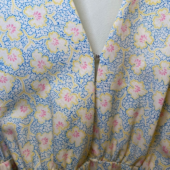 Women’s Derek Lam 10 Crosby Jumpsuit in Yellow 
Ditzie Pattern Tie Waist sz 44/8 - Picture 11 of 13